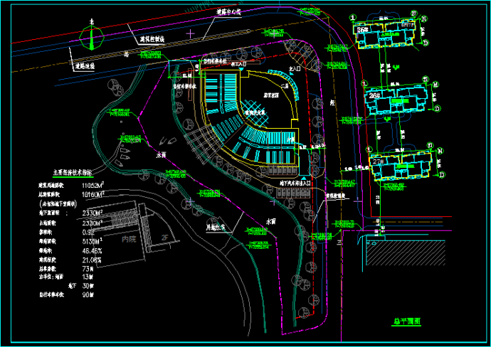 某大学六层星级会馆方案建筑CAD设计图纸_图1