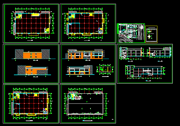 小型超市全套建筑施工CAD设计图纸_图1