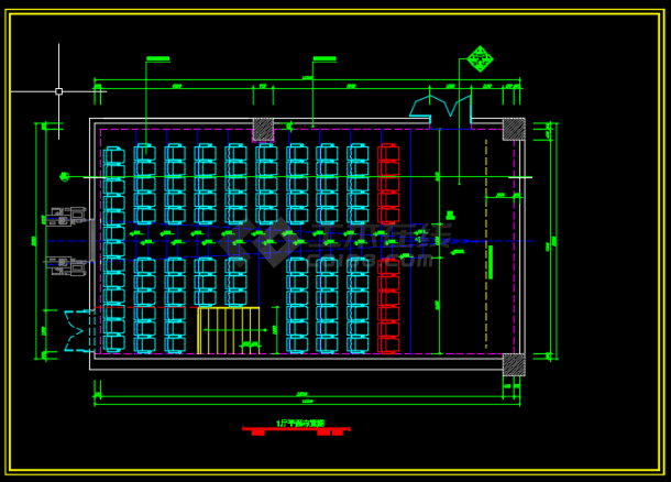 某地保利国际电影院建筑CAD图（共7张）-图二