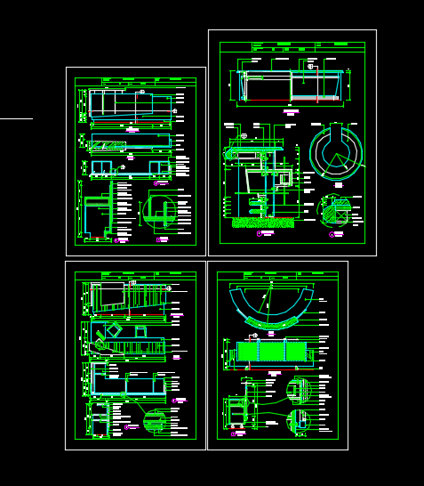 各种样式的接待台建筑CAD设计图-图一