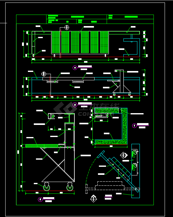 各种样式的接待台建筑CAD设计图-图二
