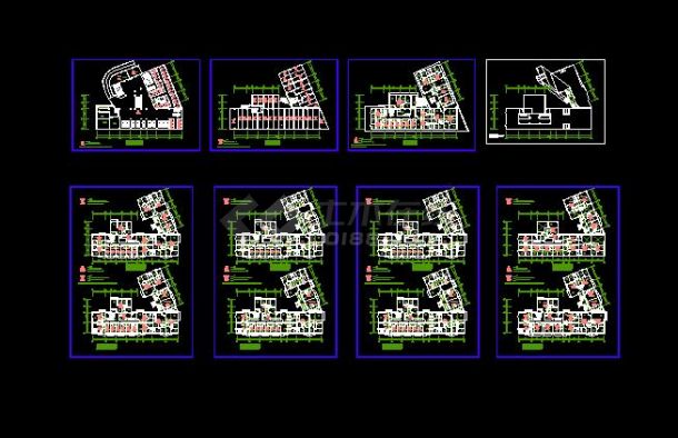 简单小型的时代广场平面建筑图（共8张）-图一