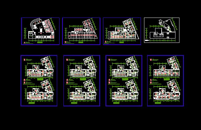 简单小型的时代广场平面建筑图（共8张）_图1