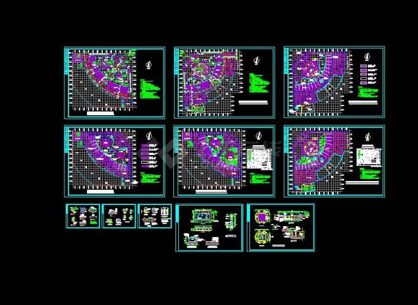 简单小型的广场环境建筑cad施工图（共11张）-图一