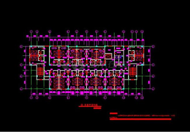 某地小型宾馆建筑cad平面图（共6张）-图二