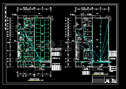 某电缆厂食堂全套详细电气设计施工CAD图-图二