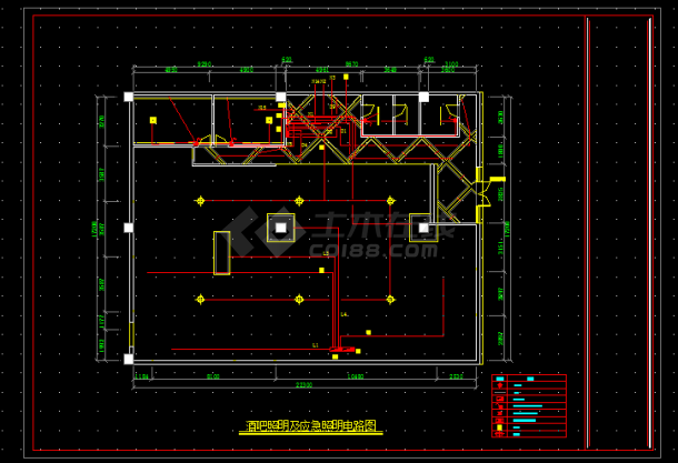 某酒吧全套详细电气设计施工CAD图-图二