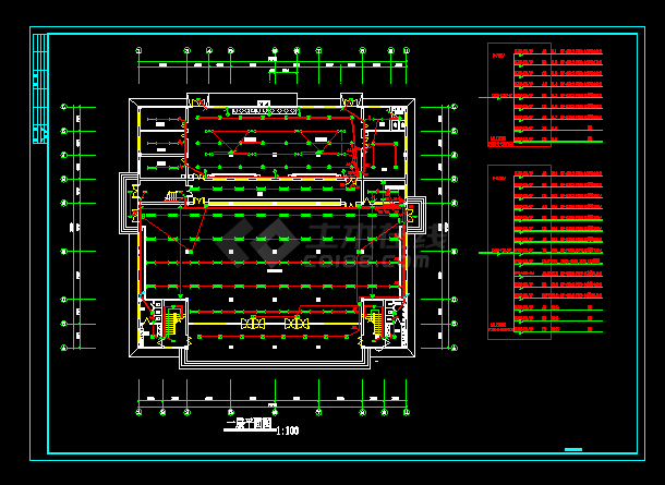 食堂全套详细电气设计与施工CAD图纸-图二