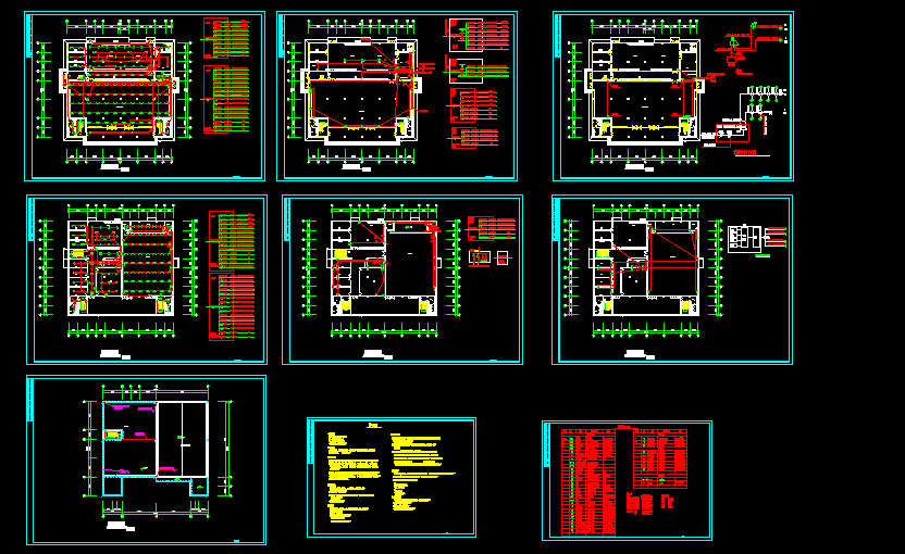 食堂全套详细电气设计与施工CAD图纸