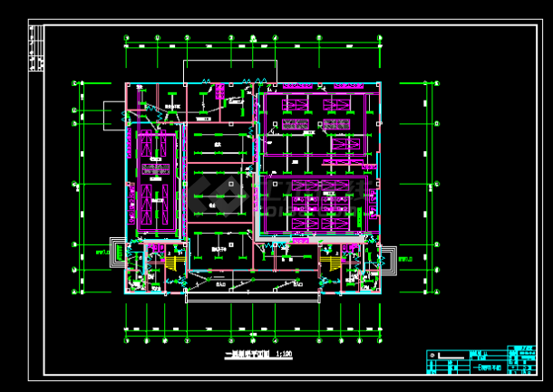 食堂全套详细电气设计施工CAD图纸-图二