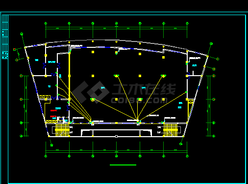 食堂综合楼全套详细电气设计及施工CAD图纸-图二