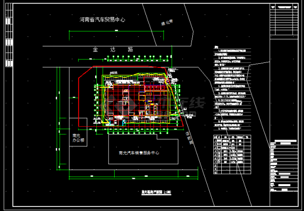 本田Acura汽车服务店全套详细电气设计施工CAD图-图二