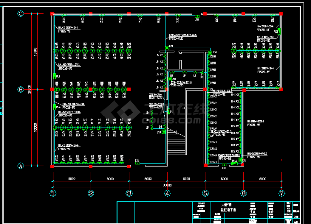 大岗健乐网吧全套详细电气设计施工CAD图-图二