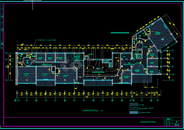 华海园住宅小区会所建筑施工CAD设计图纸-图二
