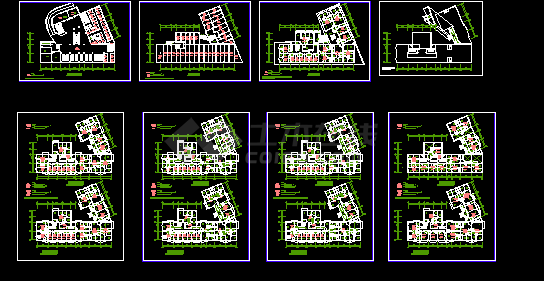 时代广场平面建筑施工CAD设计图纸-图一