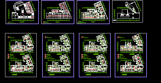 时代广场平面建筑施工CAD设计图纸_图1