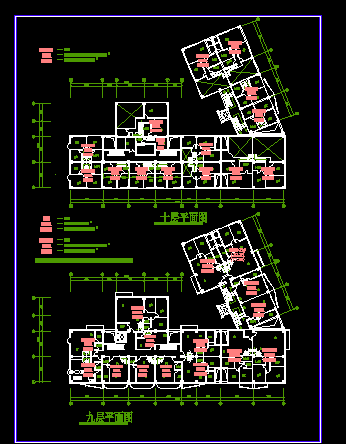 时代广场平面建筑施工CAD设计图纸-图二