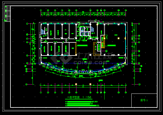 四星酒店全套建筑施工CAD设计图纸-图二