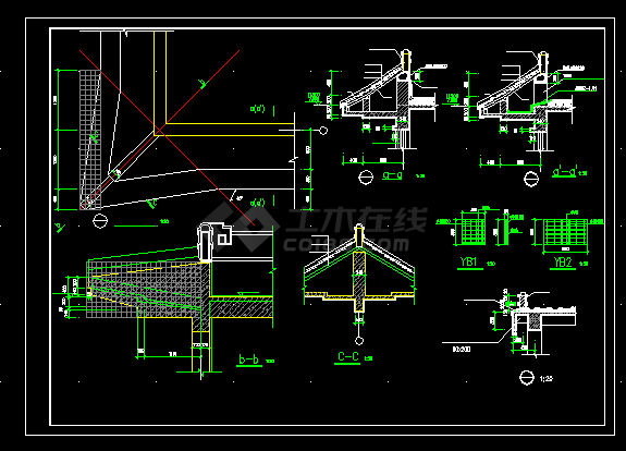 洗浴中心全套建筑施工全套CAD设计图纸方案-图二