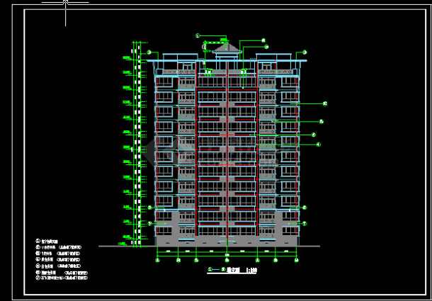 住宅楼房屋建筑施工CAD设计图纸全套-图二