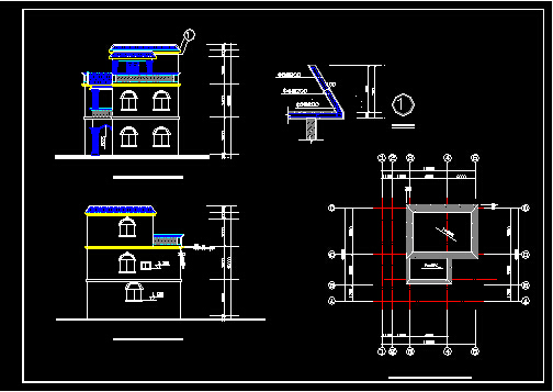 某12个别墅设计方案CAD详情图纸_图1