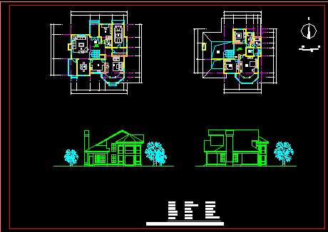 某14套别墅方案设计CAD详情图-图一