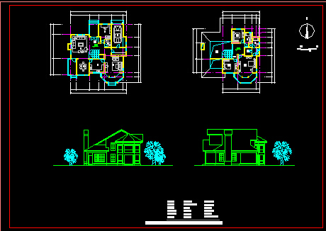 某14套别墅方案设计CAD详情图_图1