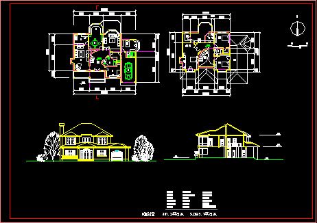 某14套别墅方案设计CAD详情图-图二