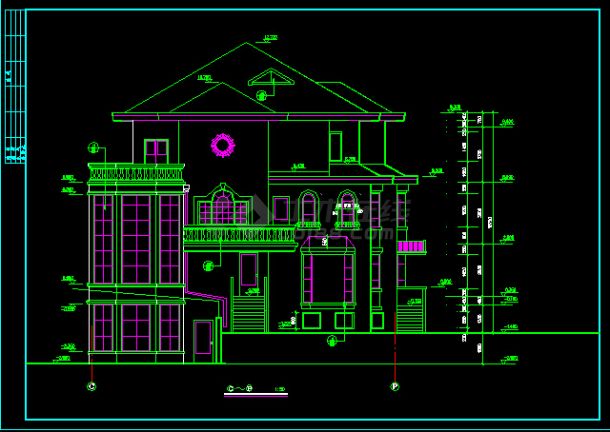 某100例室内平面别墅建筑CAD图纸-图二