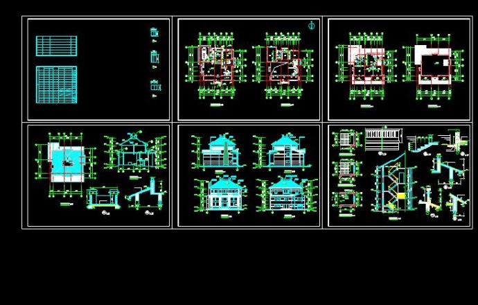 比较详细实用的别墅建筑设计图（共6张）_图1