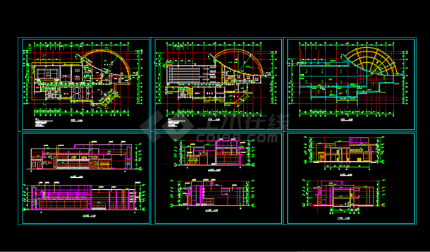 受人欢迎的娱乐中心建筑施工图（共6张）-图一