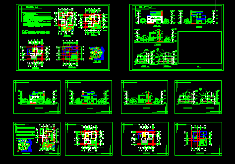 村镇别墅建筑施工CAD设计图纸全套-图一