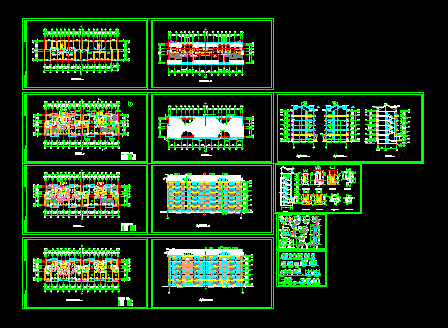 多层宿舍楼建筑施工CAD设计图纸方案-图一