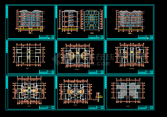 复式公寓建筑施工CAD设计全套图纸方案-图一