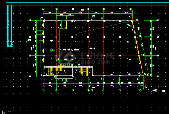 不规则住宅楼建筑施工CAD设计图纸-图二