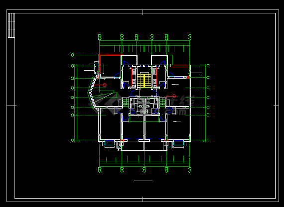 带地下车库高层住宅建筑施工CAD设计图纸-图二