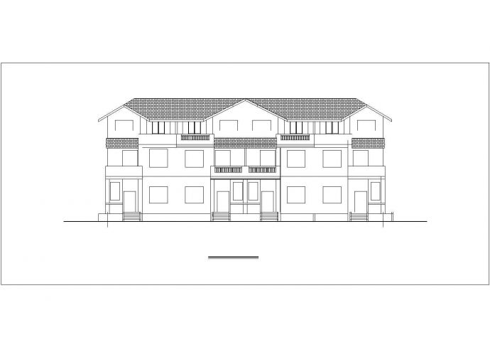 四联欧式别墅全套建筑设计施工图纸_图1