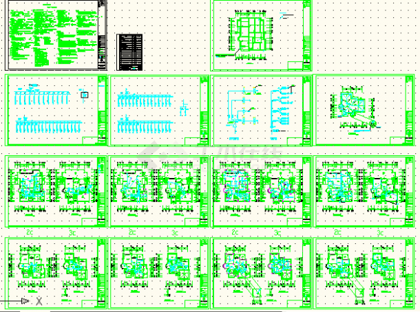 江苏泰州某工厂平面C型结构平面CAD简图-图一