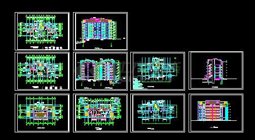 某地区靠湖行吟水榭豪宅建筑施工总套图纸-图一