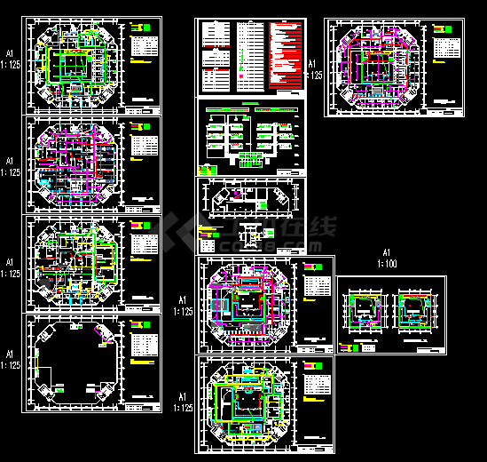 某大型娱乐场所消防报警全套详细电气设计施工CAD图-图一