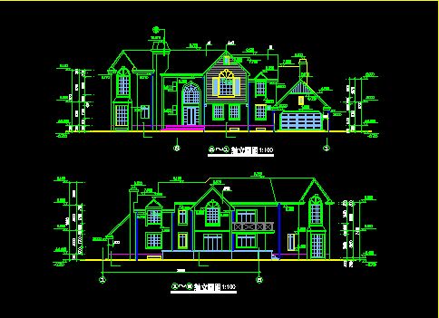某别墅全套建筑施工CAD详情图纸-图一
