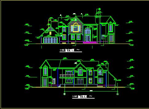 某别墅全套建筑施工CAD详情图纸-图二