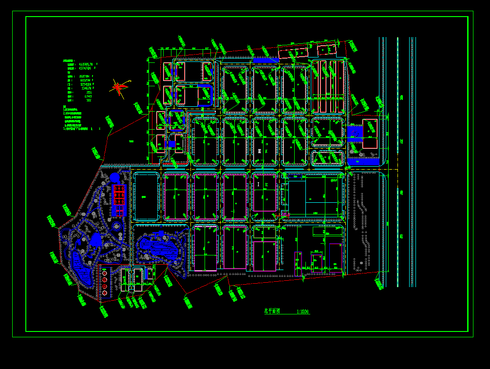 德昌工业城设计cad建筑总平面图