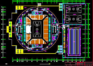 沈阳航空学院体育馆CAD电气施工设计图-图一
