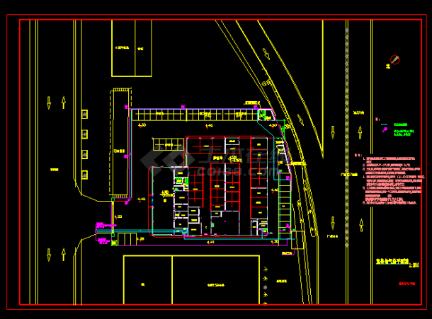 某汽车4S店全套详细电气设计施工CAD图-图二