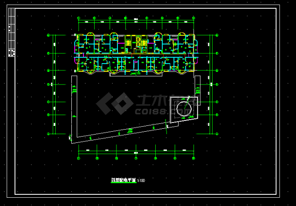 某商住楼全套详细电气设计施工CAD图-图二