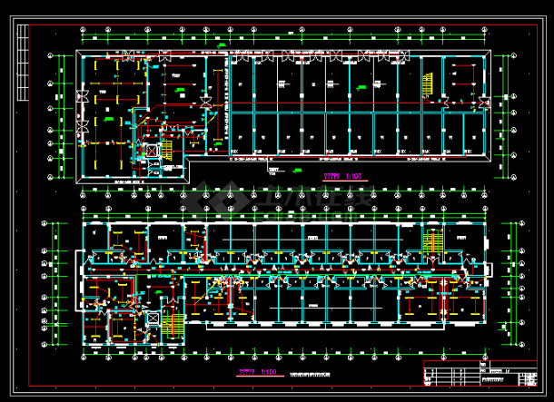 汽配市场全套详细电气设计施工CAD图-图二