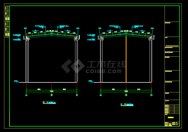 简单实用的某公司钢结构工程建筑结构图纸（含设计说明）-图二