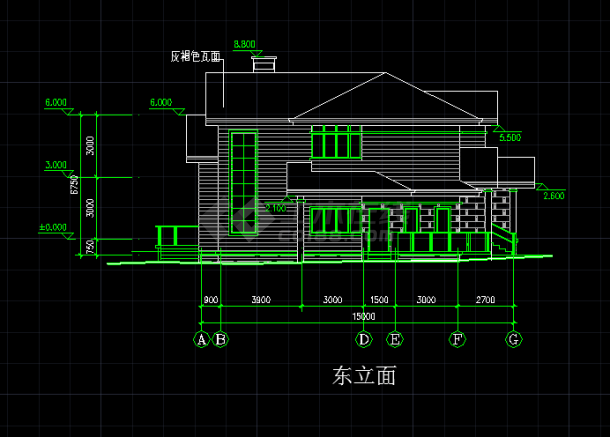 某地一座欧式别墅的CAD施工方案图-图二