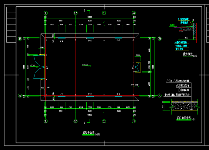 某地区某钢构发电机房cad设计施工图纸_图1